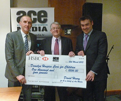 Dean Kiely, Colin Obee & Steve Brown with the Demelza cheque March 2013