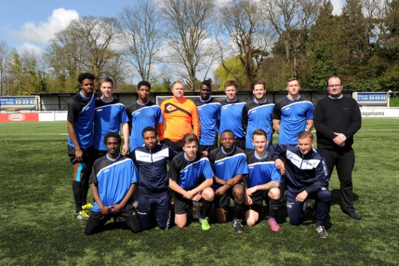 kent FA Junior Cup B Final. AEI Sports v Gillingham Town. AEI in Blue.