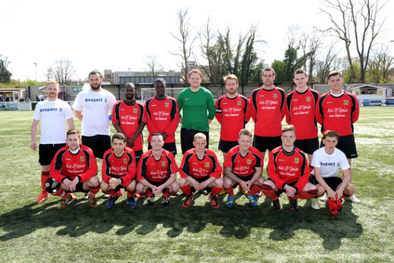 kent FA Junior Cup B Final. AEI Sports v Gillingham Town. AEI in Blue.