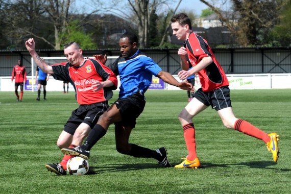 kent FA Junior Cup B Final. AEI Sports v Gillingham Town. AEI in Blue.