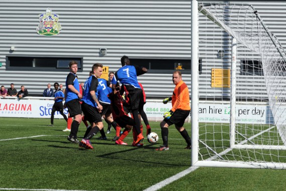 kent FA Junior Cup B Final. AEI Sports v Gillingham Town. AEI in Blue.