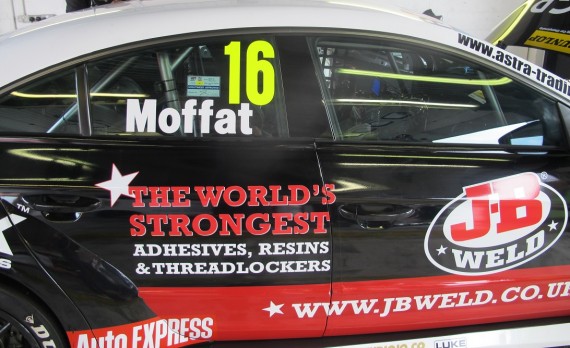 Aiden Moffat in the garage