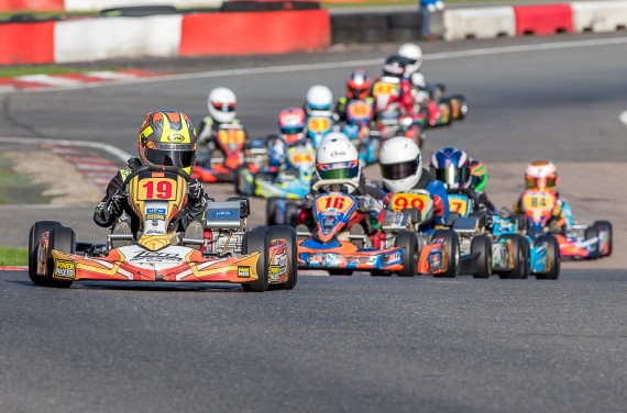 Callum Gunning heads the Honda Cadet Clubman field.