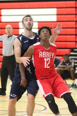 Dan Akin boxes out Mark Reynolds