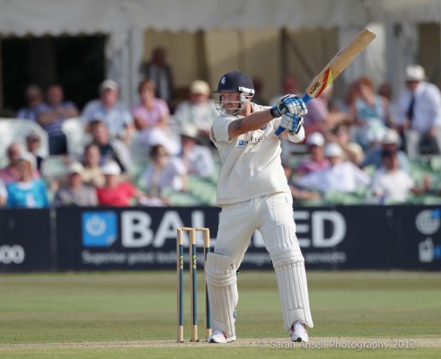 Darren Stevens of Kent in action during Day 1 of Kent v Gloucestershire LVCC Division Two at The Spitfire Ground, St Lawrence, Canterbury, England on 21 August 2013. Photo: Sarah Ansell.