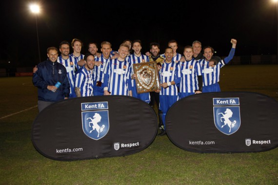 Kent Intermediate Challenge Sheild 2015. Bexley v Metrogas. Bexley in yellow.