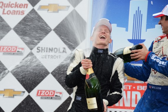 Mike Conway - celebrates win