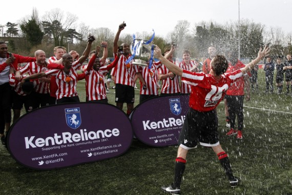 2016 Kent Reliance Senior Trophy. Ashford United FC v Sheppey United FC.