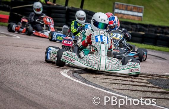 Spencer Younger leads the Senior Rotax final.